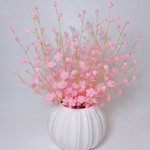幸福樱花手工DIY材料包套装粉色串珠创意制作花瓣桌摆仿真花假花