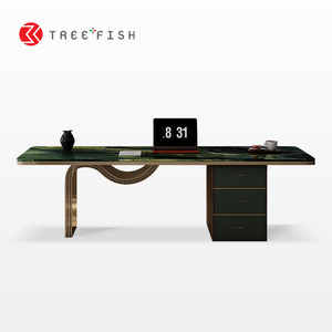 木子鱼书桌设计师原创意式轻奢办公室老板桌书房家用奢石高端家具