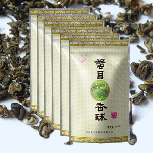 超值6袋装 三花牌蟹目香珠茉莉花茶叶特级浓香型茉莉龙珠成都茶厂