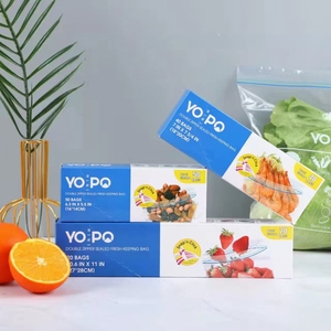 YOPO双封口食品保鲜密封袋可立式多功能滑锁拉链密封袋大中小号