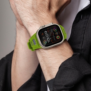 六边形战士液态硅胶运动表带适用apple iwatch苹果ultra手表带