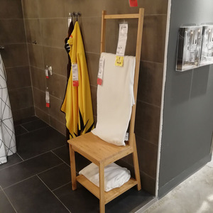 宜家罗格朗毛巾架带座椅浴室置物架卫浴用品收纳架子IKEA国内代购