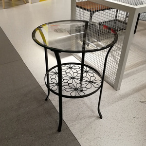新款IKEA宜家正品克林斯伯边桌欧式小户型实用圆形茶几沙发边角几