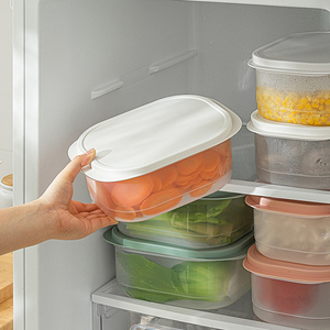 备菜盒分格厨房冰箱专用葱姜蒜收纳盒食品级PP双层沥水洗菜放菜盒