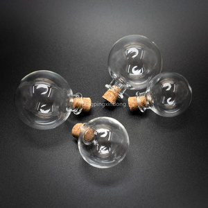 定制木塞圆球玻璃瓶吊饰瓶许愿挂件星空瓶迷你造型DIY创意装饰品