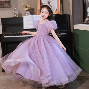 女童生日宴花童婚礼小女孩儿童礼服公主裙小主持人女钢琴演奏婚纱
