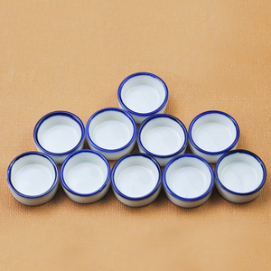 蛐蛐罐 蟋蟀盆  蟋蟀用具 水碗 水槽  1-5号蓝线水碗 100包邮