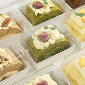 日式蛋糕卷包装盒面包卷毛巾卷泡芙打包盒烘焙甜品切块蛋糕包装盒