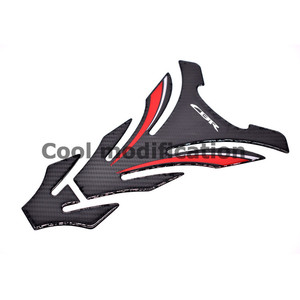 适用本田CBR250 CBR300R CBR600RR 摩托车油箱贴纸3D碳纤维鱼骨贴