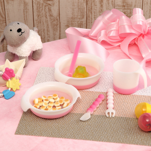 台湾儿童宝宝训练勺子玉米餐具婴儿辅食勺叉碗耐高温挖泥神器套装