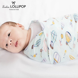 现货加拿大Lollipop婴儿包巾裹布宝宝包被盖毯纱巾被子新生儿礼物