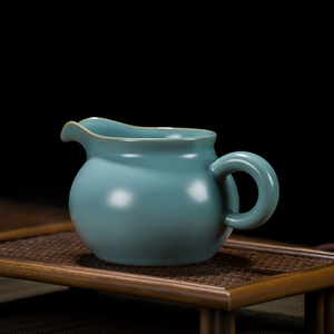还真汝窑公道杯茶漏套装陶瓷家用泡茶公平杯功夫茶公杯加茶具配件