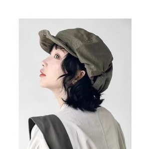 CQ初晴 设计师自留款 大版显脸小日系文艺帽子女复古画家贝雷帽