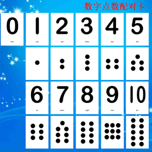 数字卡片1-20儿童宝宝启蒙早教幼儿园认识数玩具配对认知教具玩10