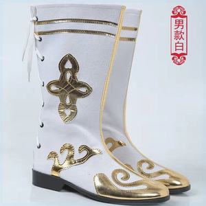 新疆西藏包邮少数民族蒙古鞋子藏族靴新疆羌族成人儿童男女舞龙打