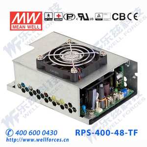 RPS-400-48-TF台湾明纬400W48V稳压PCB裸板医疗电源8.4A顶置风扇
