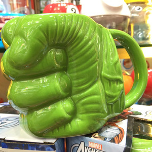 漫威绿巨人拳头杯浩克杯子大容量陶瓷杯马克杯创意个性咖啡水杯