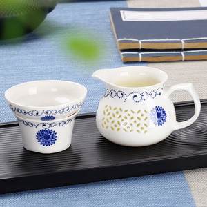 冲茶漏托茶滤茶叶过滤网泡茶器分离器茶隔陶瓷茶具茶杯公道杯一体