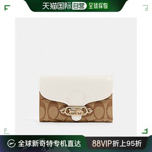 自营｜COACH 蔻驰 JADE 女士信封钱包 大马车金属标 三折页 带