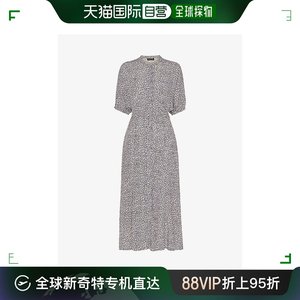 香港直邮潮奢 whistles 女士Dashed 豹纹印花梭织中长连衣裙