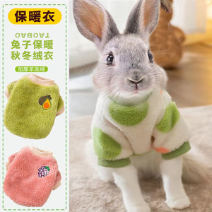给小兔子穿的专用小衣服垂耳侏儒小白兔宠物过冬用品冬季保暖加绒
