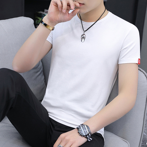 简约百搭男短袖XS纯色圆领S修身矮小个子T恤韩版夏季青年小码半袖