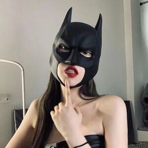 蝙蝠侠v面具头套面罩batman男帅气全脸抖音直播道具万圣节cosplay