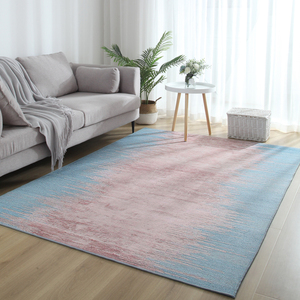 北欧日式纯素色房间平织短绒沙发茶几地毯客厅卧室地垫定制可机洗