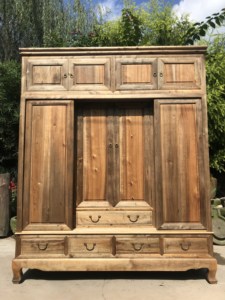 金丝楠木衣柜榫卯无漆推拉门组合储物顶箱柜新中式轻奢实木家具