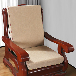 老式沙发坐垫带布海绵靠垫一体单人椅垫座垫木头实木红木垫子四季