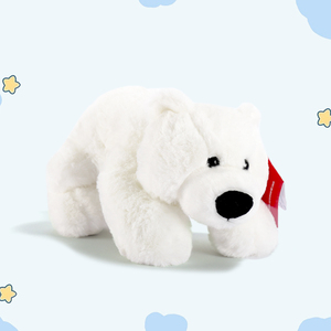 白色北极熊抱枕趴款狗熊靠垫安抚睡觉儿童床上超软毛绒玩具男女孩