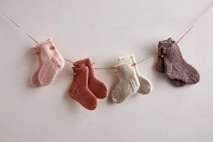 宝宝袜 婴儿毛线袜子文字说明编织翻译图解非成品