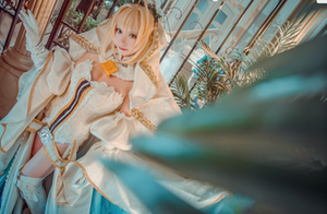 疯帽子-FGO 尼禄花嫁满破三破华丽版cosplay皮衣