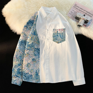 新中式衬衫女春秋名族风马面裙配白色衬衣重工刺绣小衫巴洛克外套