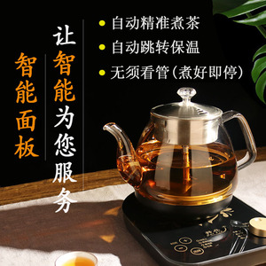 新款蒸茶壶喷淋式蒸汽玻璃煮茶器安化黑茶专用煮茶壶家用全自动多