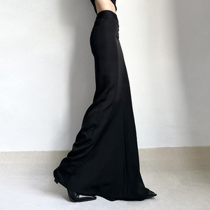 鱼尾裙包臀半身裙女夏季高腰高个子黑色气质紧身性感高级感长裙