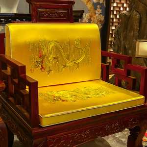 中式红木沙发坐垫五件套中国风带靠背垫高端实木家具座垫罗汉床垫