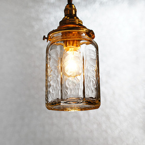 现货日本安土草多八角筒瓶玻璃灯罩 创意单头餐厅灯吧台咖啡厅灯
