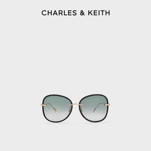 CHARLES&KEITH24夏新款CK3-71280566复古渐变墨镜羊皮镜框太阳镜