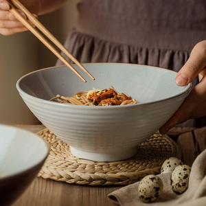 创意中式陶瓷味千拉面碗家用大容量汤面碗菜碗方便面泡菜麻辣烫碗