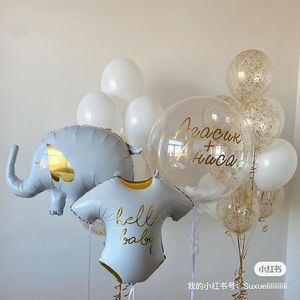 大象 长颈鹿 粉豹 腊肠狗 斑马森系丛林卡通动物派对装饰铝膜气球