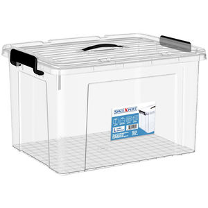 纳仕徳WSC0004透明储物箱加厚大号整理箱手提收纳箱防水防潮塑料