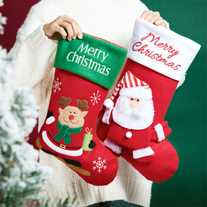 圣诞节礼物袋创意儿童大号小礼物圣诞袜子礼品袋糖果袋挂件装饰品