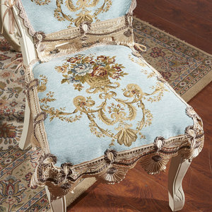 欧式餐桌椅垫椅子套罩通用布艺套装家用高档古典桌布美式坐垫定做