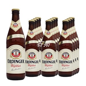 德国原装进口小麦黄啤酒拉格艾丁格白啤酒500ml*12瓶整箱装浑浊型