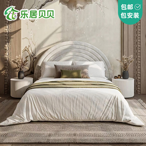 乐居贝贝创意定制实木床软包家具现代时尚简约单人床带软包儿童床