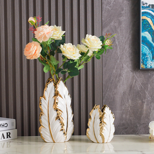 陶瓷花瓶插花干花水养轻奢简约装饰品桌面摆件现代花器餐厅客厅