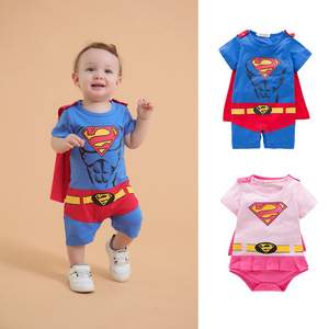 儿童cosplay服装 搞笑宝宝装角色扮演夏季搞怪连体衣婴儿超人衣服