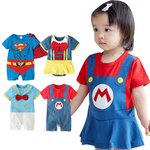 万圣节儿童服装cosplay 超级玛丽婴儿服卡通超人美国队长胡迪童装
