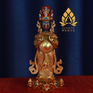 拉萨扎基女财神像扎基拉姆藏传纯铜鎏金扎基拉姆佛像扎基拉姆铜像